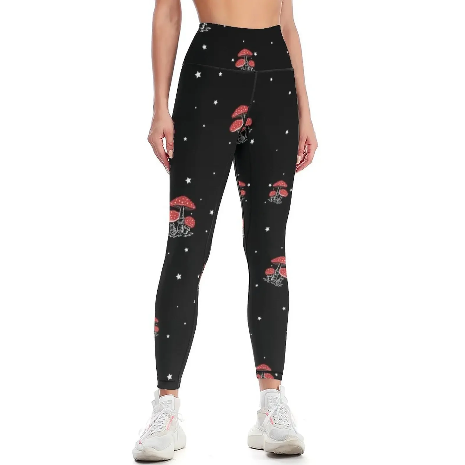 

Mushrooms Fungi Fly Agaric Amanita Leggings legging push up Women's trousers flared Womens Leggings