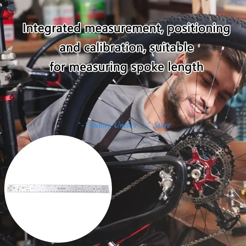 E7CD Heavy Duty Steel Spoke Measurement Hub Alignment Calibrators Bike Spoke Measuring for 13 Inch Bike Wheel
