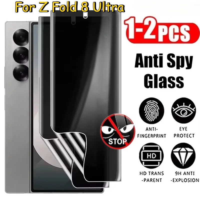 1-3Pcs Privacy Soft Hydrogel Film Protectors for Samsung Galaxy Z Fold 8 Ultra Wide 7 6 5 4 Screen Anti Spy Full Cover Not Glass