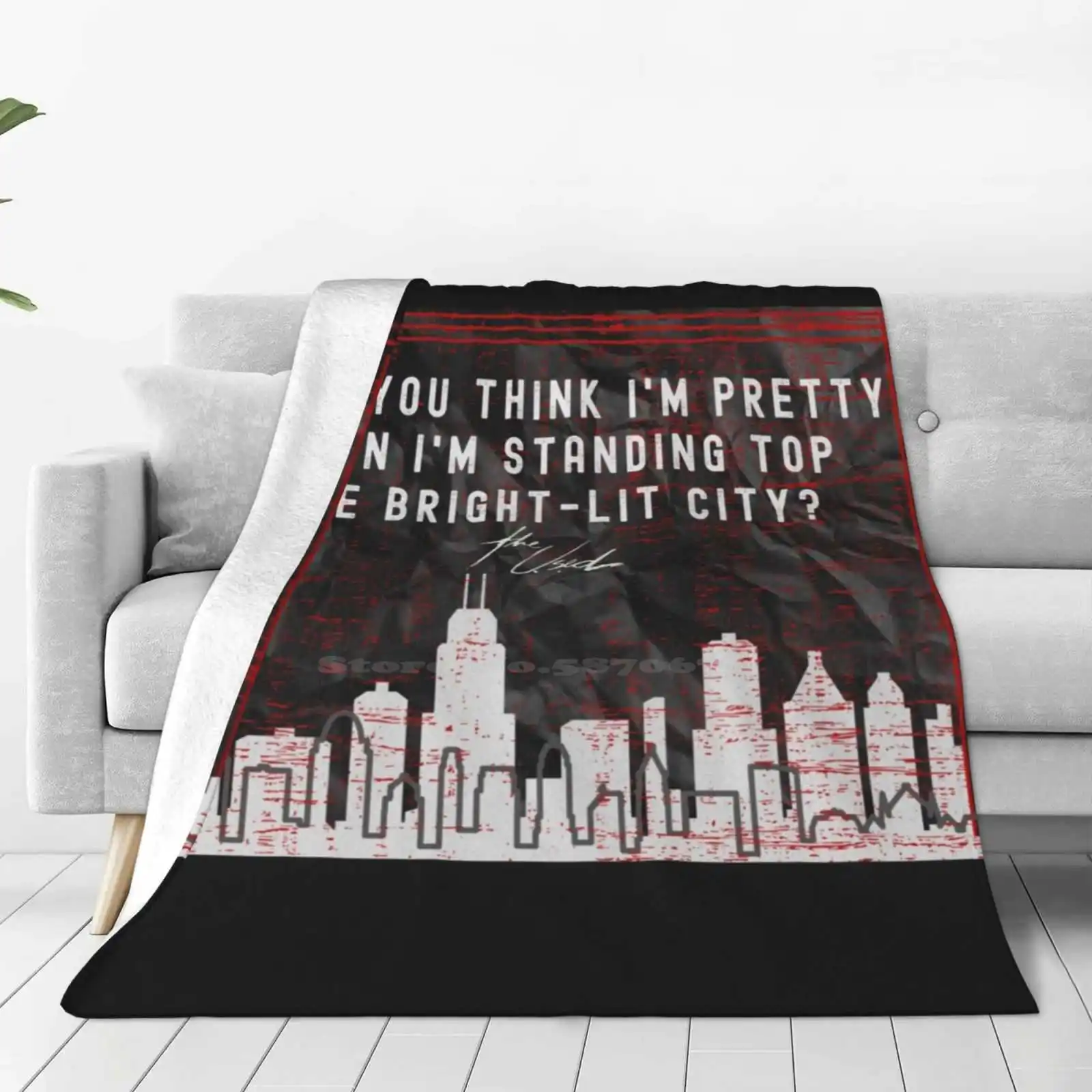 Taste Of Ink Shaggy Throw Soft Warm Blanket Sofa/Bed/Travel Love Gifts The Used Taste Of Ink Bright City Red Black Band Emo Pop