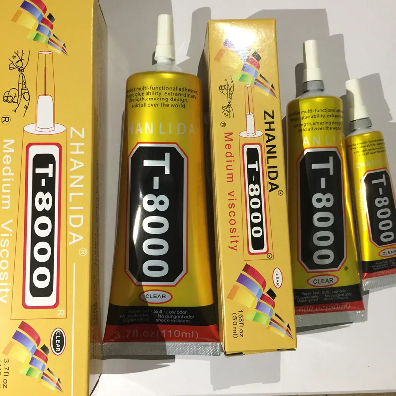 

T8000 110 50MLAdhesive Glue Clear Flexible Sealant For Mobile Phone Screen LCD Frame Repair Jewelry Craft DIY Tools