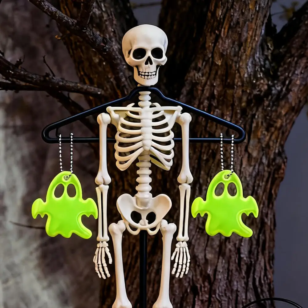 20/10PCS Ghost-shaped Pendants Double-sided Key Chain Small Halloween Gift