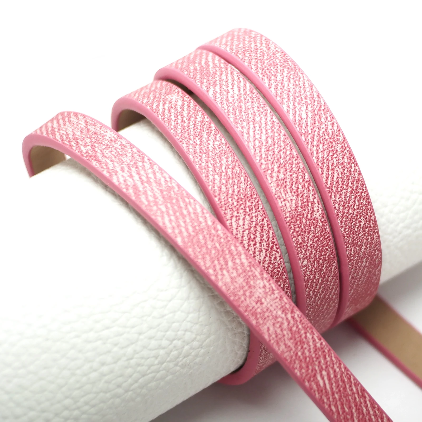 1.15meter Watermelon Red Denim Pattern Leather Cord,10mm Leather Strip,Leather Belt Bag Handle,Waist Chain, Bracelet Making