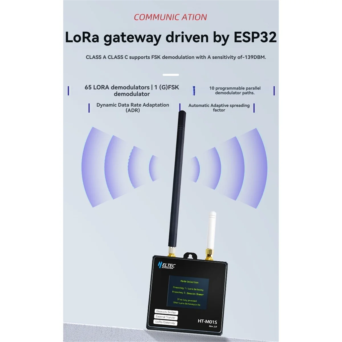 A10I  HT-M01S 8-Channels ORaWAN Router Ethernet WiFi Gateway Wifi SX1303 Cloud Platform IOT 868MHz