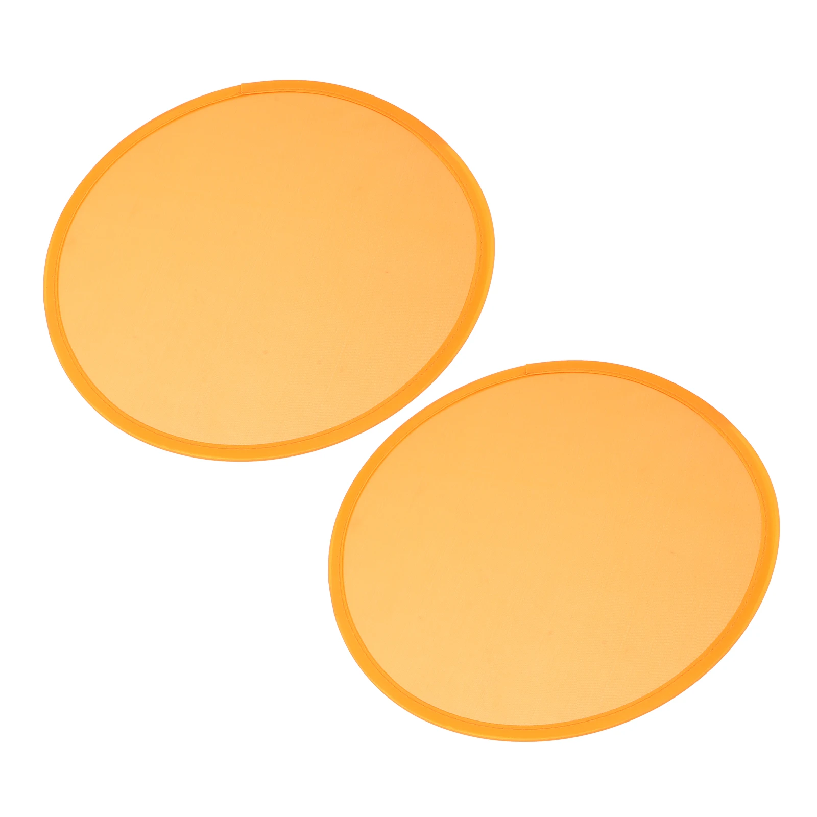 

2 PCS Fan Mini Folding Fly Disc Foldable Dance Paddle Flying Bulk Orange Dancing Party Fans Handheld