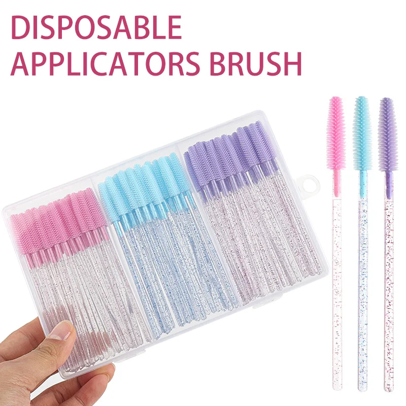 Conjunto de pincéis de maquiagem para cílios, 1/90/200/300 peças, silicone, sobrancelha, micro bastão de algodão, brilho labial, cotonete, ferramentas de extensão de cílios