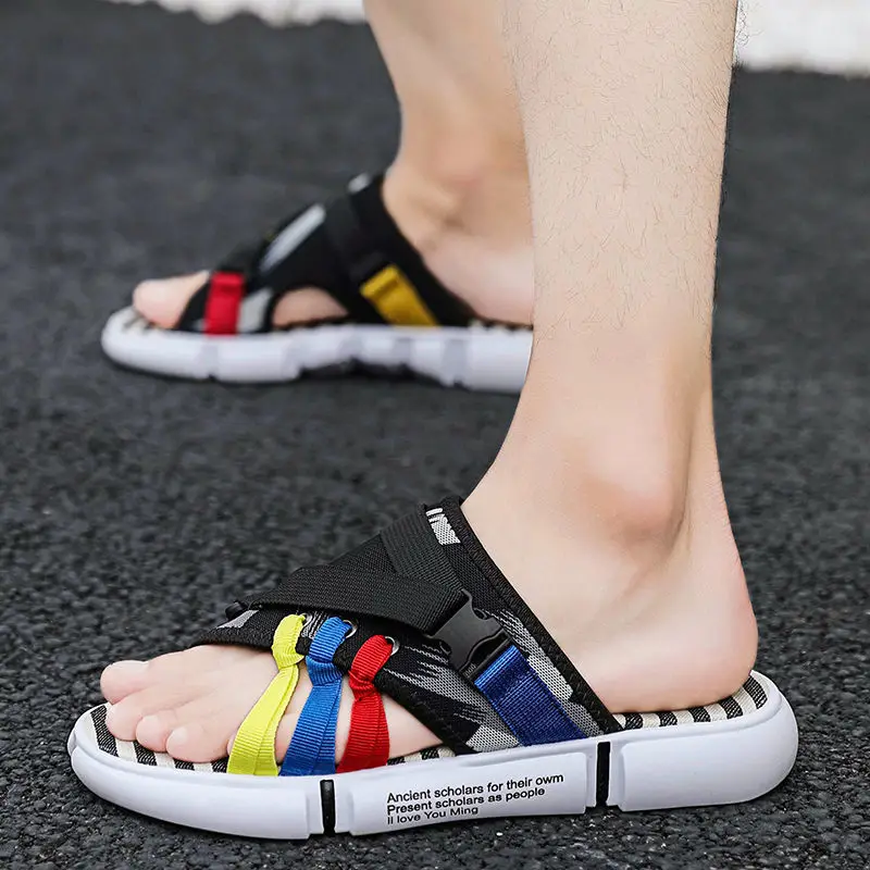 Flip Flops Men's Deodorant Trend Outdoor Summer Sandals Personalized Casual Slippers Men's Beach Shoes