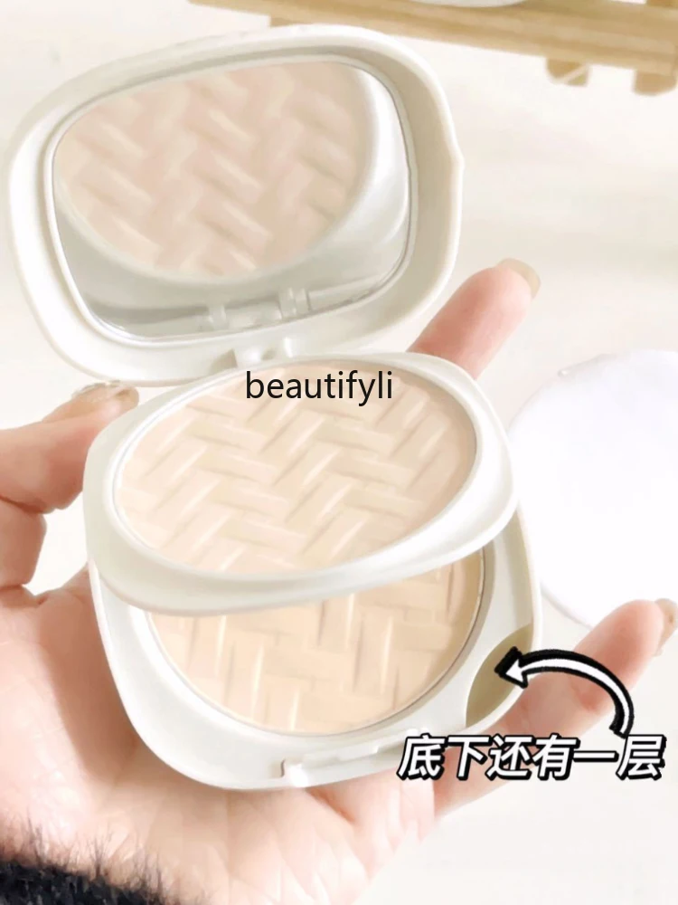 Soft Mist Double Layer Powder Whitening Concealer Waterproof Oil Control Setting Makeup Lasting Makeup