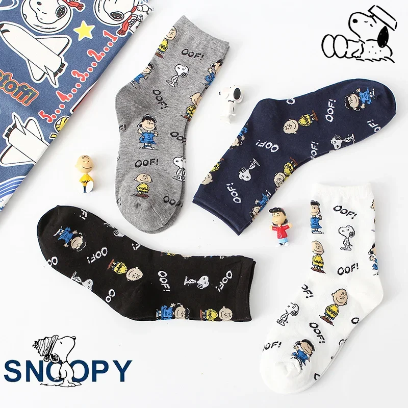 

Носки Snoopy женские весенние носки с японским мультяшным рисунком хлопковые носки корейские повседневные спортивные носки мужские модные носки подарок