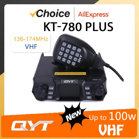 QYT KT-780 प्लस मोबाइल स्टेशन VHF 100W 136-174MHZ हाई पावर 256CH लंबी दूरी का संचार रेडियो कार वॉकी टॉकी ट्रांसीवर 10 best sales qyt kt 780 प्लस - №8