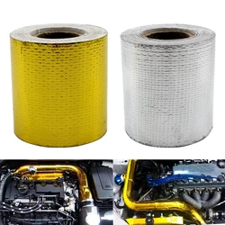 1m 5m 10m Gold Car Motorcycle Exhaust Wrap Pipe Header Heat Insulation Roll Tape Turbo Heat Exhaust Thermal Wrap Tape