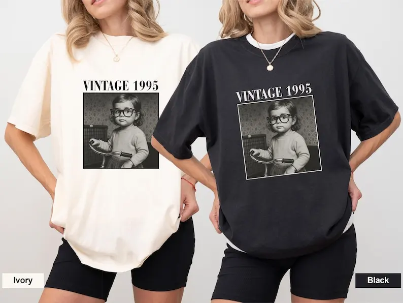 Personalized 30th Birthday Shirt Vintage 1995 30th Birthday Gift Funny Custom Photo Summer Cotton Shirts 40th Birthday Gifts