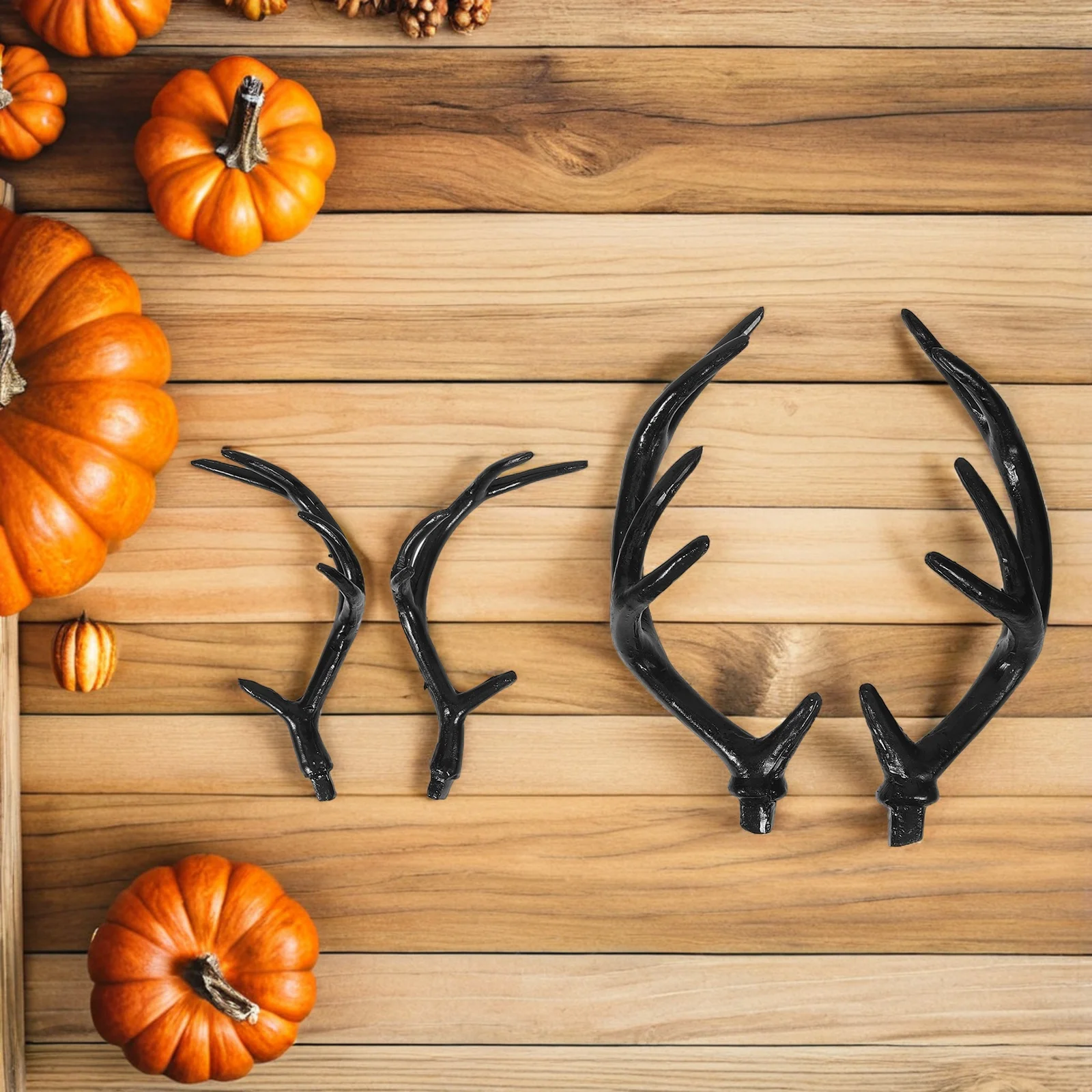 

2 Pairs Halloween Simulation Horns Antlers Costume Headwear DIY Women Realistic Adult Croissant