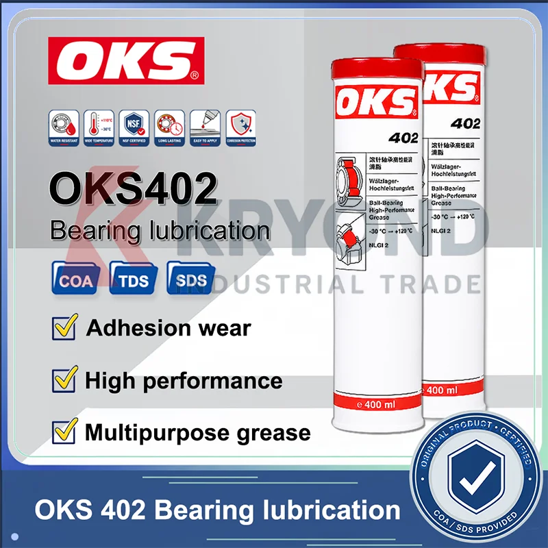 OKS 402 High Performance Grease 400ML 1kg Industrial Lubricant Anti Wear High Temperature Bearing Gear Protection Plus Heavy Dut