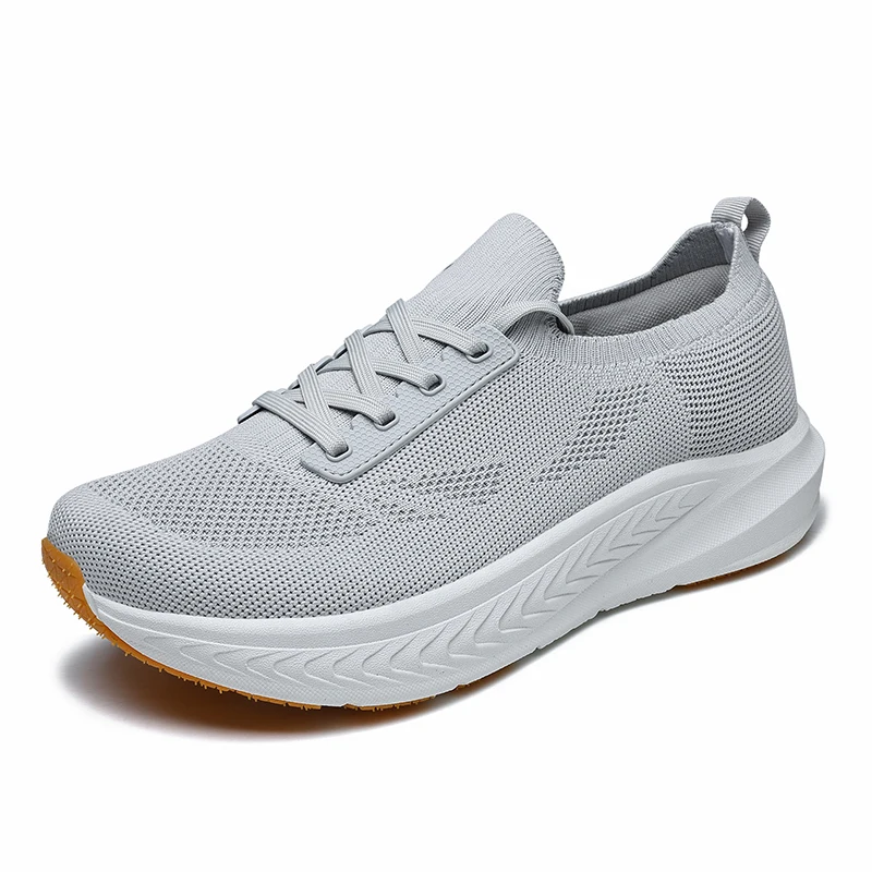 Men's Flying Woven Outdoor Sports Shoes with a Casual Style, Lightweight and Comfortable Running Shoes, Plus Size 46