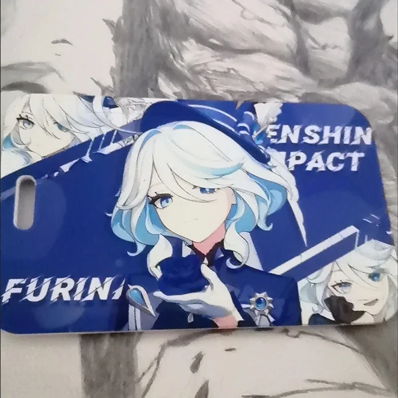 

Game Impact Focalors Furina 56 Стильный деловой выдвижной держатель для кредитных карт