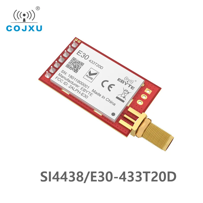 

SI4438 433Mhz 20dBm Wireless Module UART DIP Transmitter Long Range 2500m Wake-up on Radio SMA-K Antenna E30-433T20D-V2.0