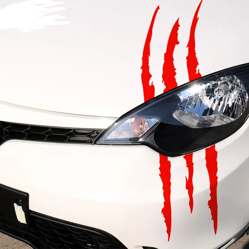 Creative Modification Trade Lamp Eyebrow Scratch Stickers Personalized Ghostly Claw Car Headlights Decorative Claws Engine Hood
