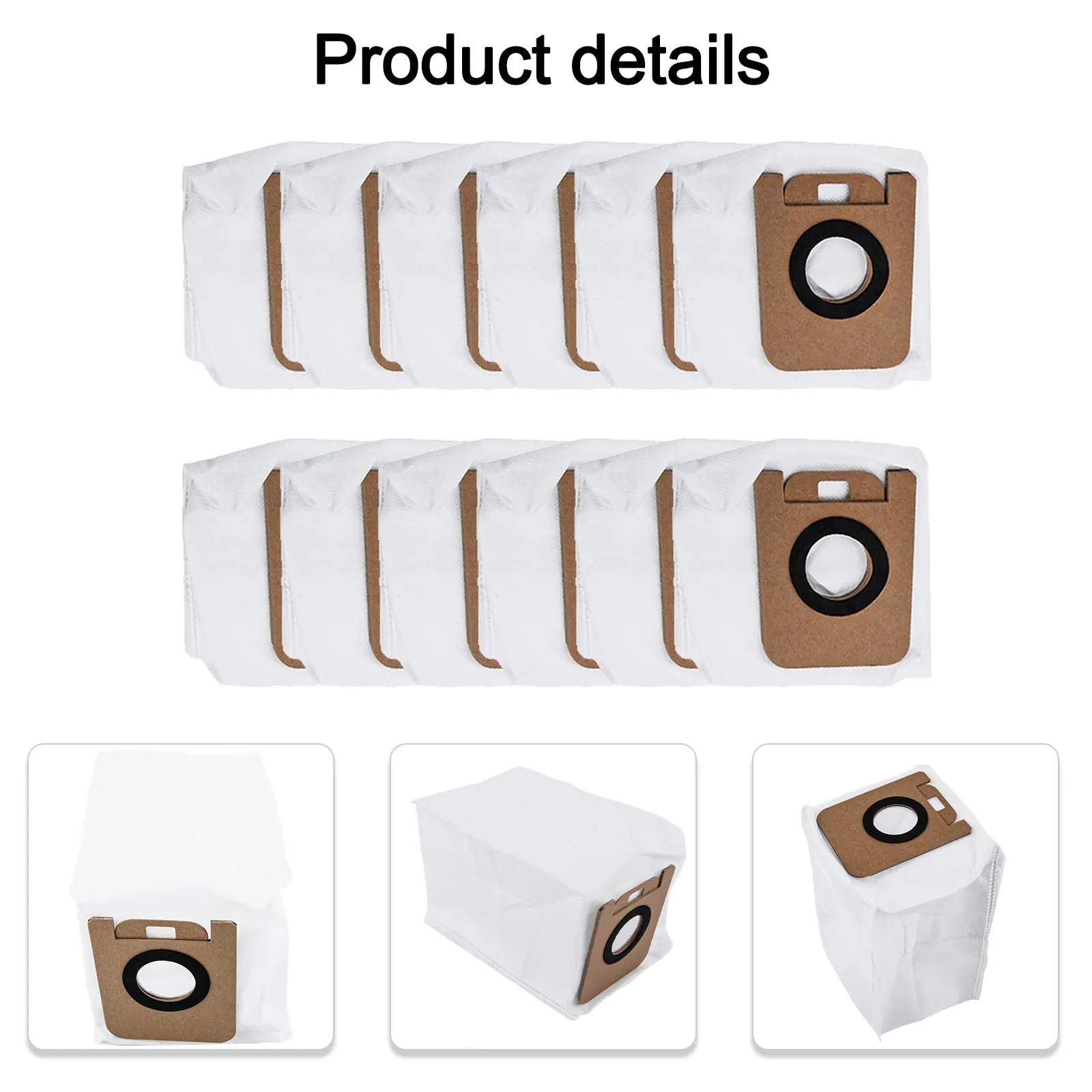 Accessorio per la pulizia dei sacchetti per aspirapolvere facile da sostituire come immagini mostrano D10 Plus Borse a lunga durata Tessuti non tessuti