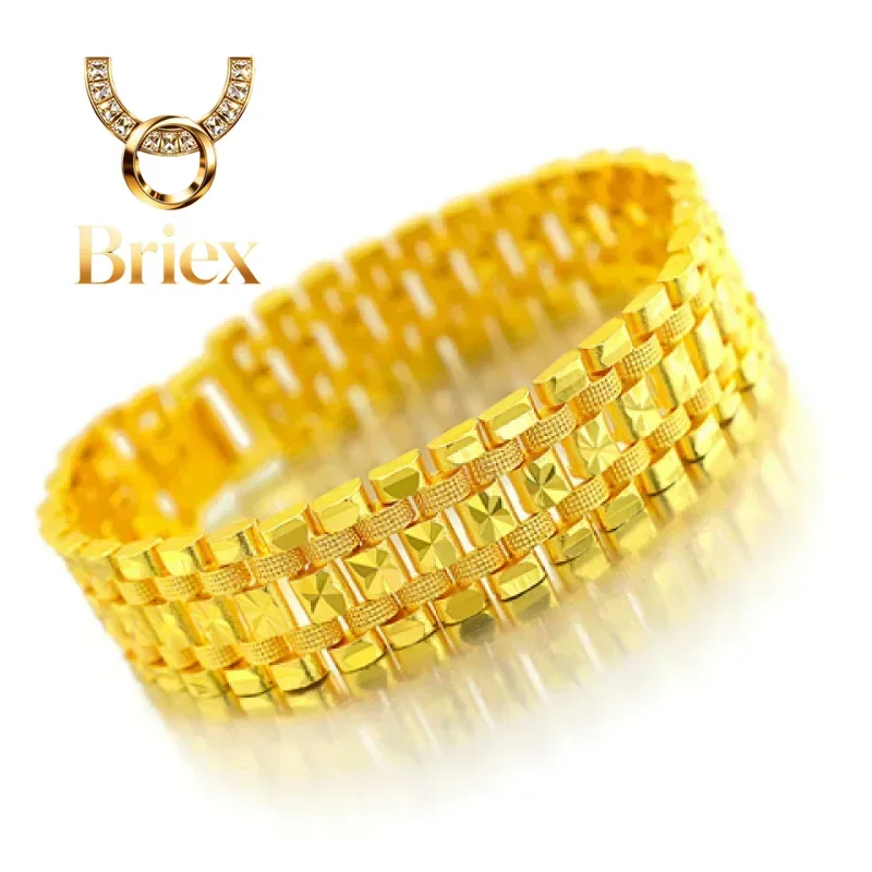 

Briex Jewelry 24K Real Gold 9999 Men's Dragon Row Bracelet, Ideal as a Gift for Dad or Boss, from Reputable Gold Shop