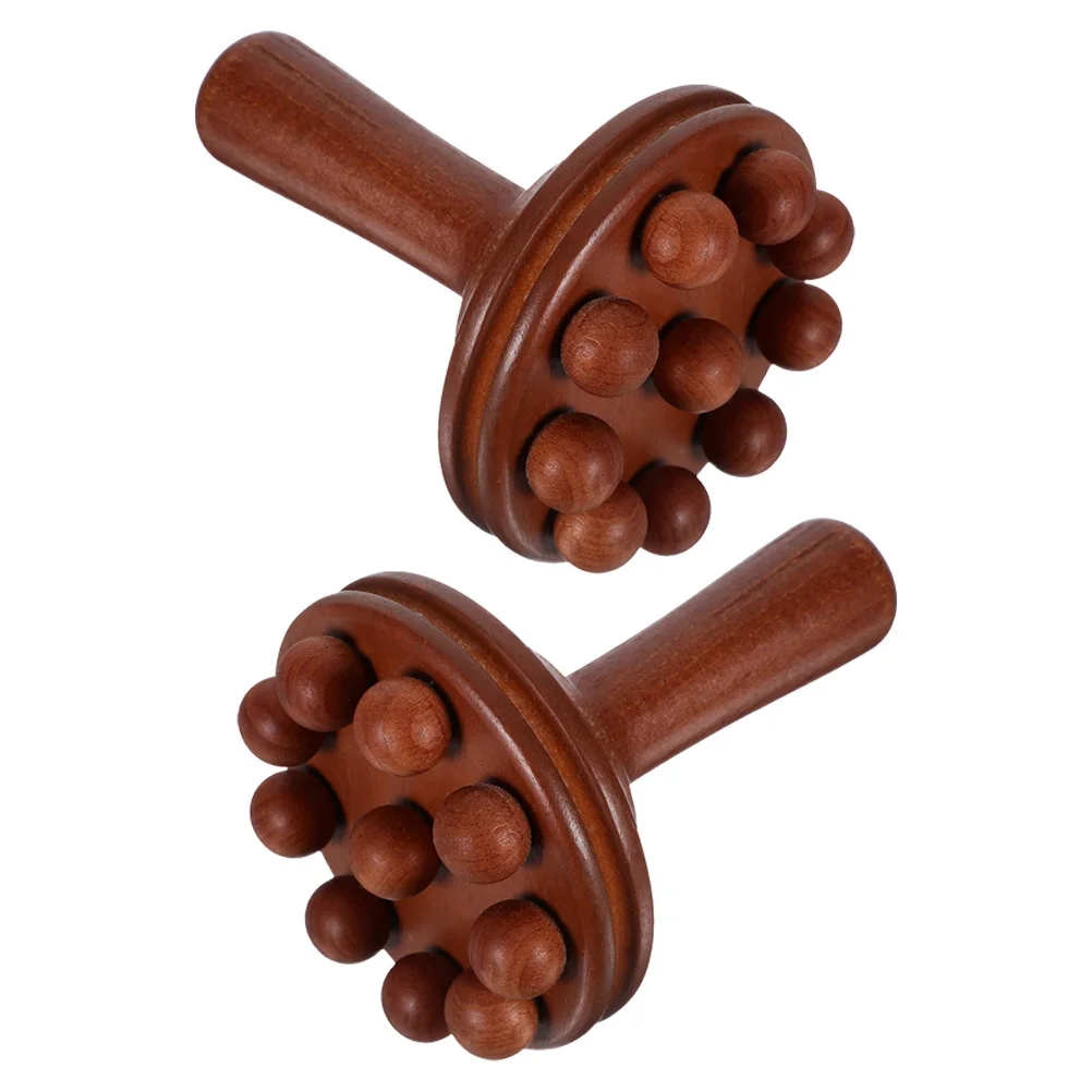 

2Pcs Handheld Wooden Massage Brush Body Massager Tool Deep Muscle Massage Pain Remove Brush Portable Convenient