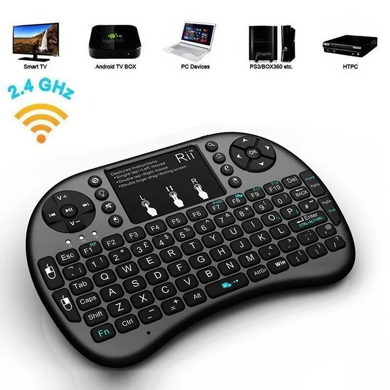 Mini Wireless Bluetooth Keyboard Air Mouse Touchpad Remote Control No Backlit Wireless English Keyboard For PC Laptop Android TV