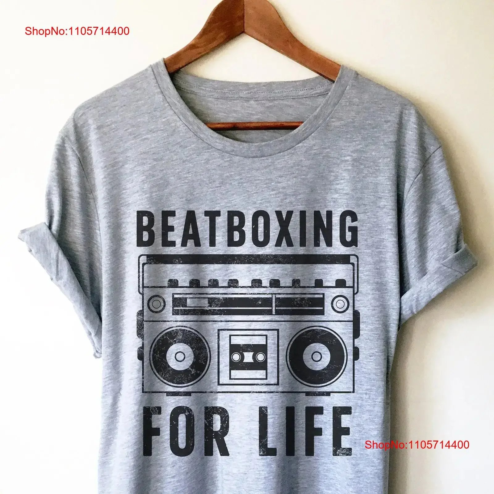 Beatboxing For Life T Shirt Beatboxer Music Hip Hop vintage Washed Casual Top For Everyday Wear Slightly graphic Soft Unisex