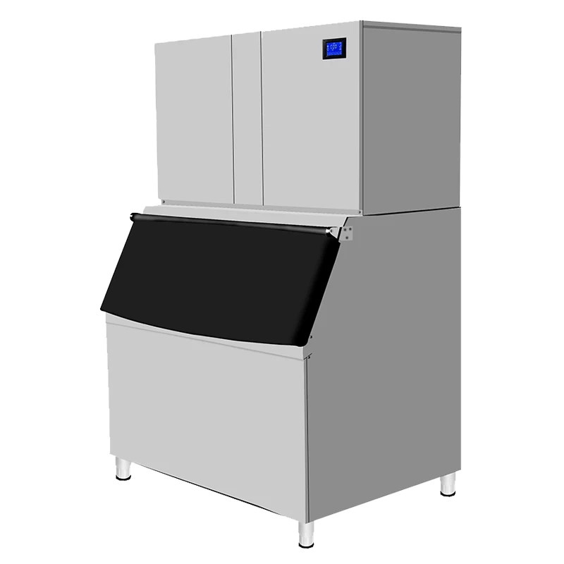 Ice Cube Machine 1 Ton 1000kg Stainless Steel Commercial Industrial Ice Making Machine Block Ice Makers Machines For Business
