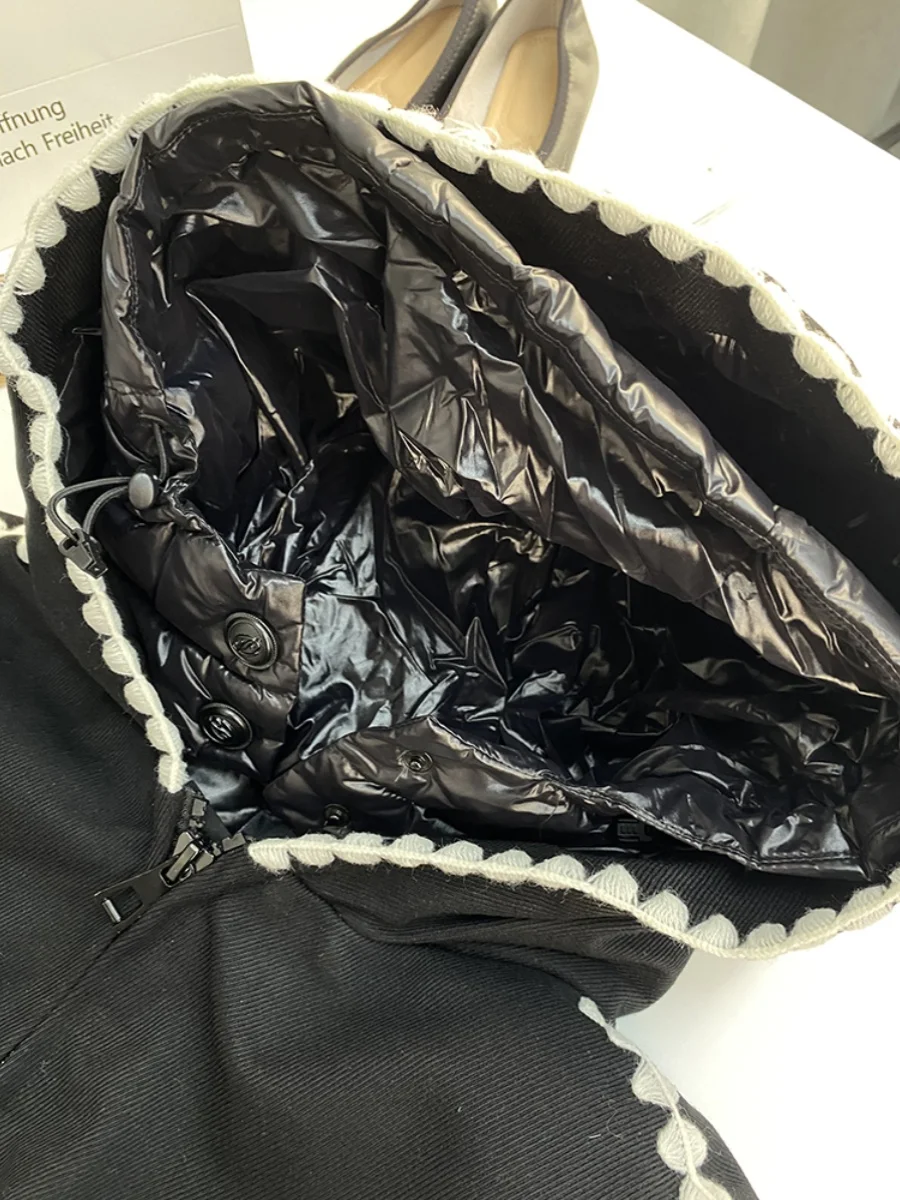 Winter 2023 Thiened White Du down Snowboard Jaet Women's High-End Sensation Color Blo Coat Long Sve Hooded Regular...