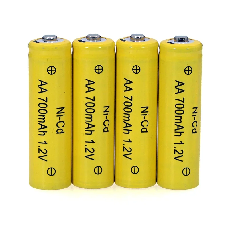 Rechargeable AA Ni-Cd Battery 1.2V 700mAh NiCd Cell Replacement For RC Vehicle Remote Control Car Toy Power Repair Accessory