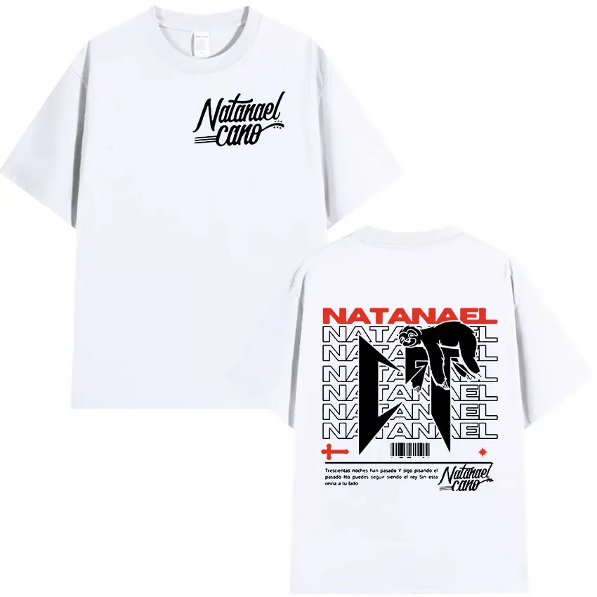 Singer Natanael Cano Tour 2024 Print T Shirt Men Women Retro Fashion Short Sleeve T-shirts Tops Casual Cotton Oversized T-shirt