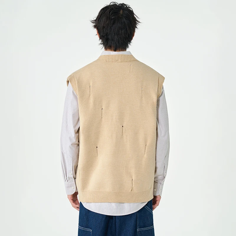 新しいメンズアウトドアスポーツレジャープルオーバーセーターベスト快適な通気性ファッショナブルなトレンディな高品質ノースリーブベスト