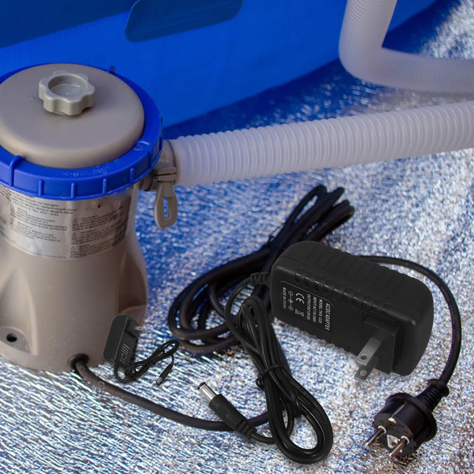 

Fish Tank Water Pump Adapter Submersible for Pond Fountain Hydroponic Systems Silent Operation Easy Install Us Plug Compatible