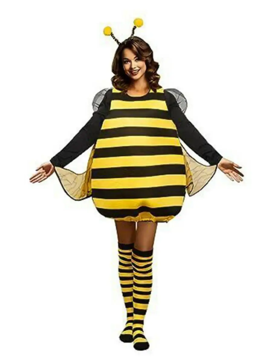 Novo Fsia de loween 2025 para Adultos e Crianças, Traje de Abelha para Apresentações, Roupa de Joaninha para Festivais...