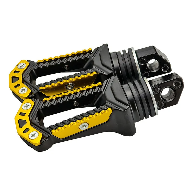 New Motorcycle  Part  Aluminum Alloy Crescent Shaped Footpegs  Multi Color Options Available Rear Passenger Footrests