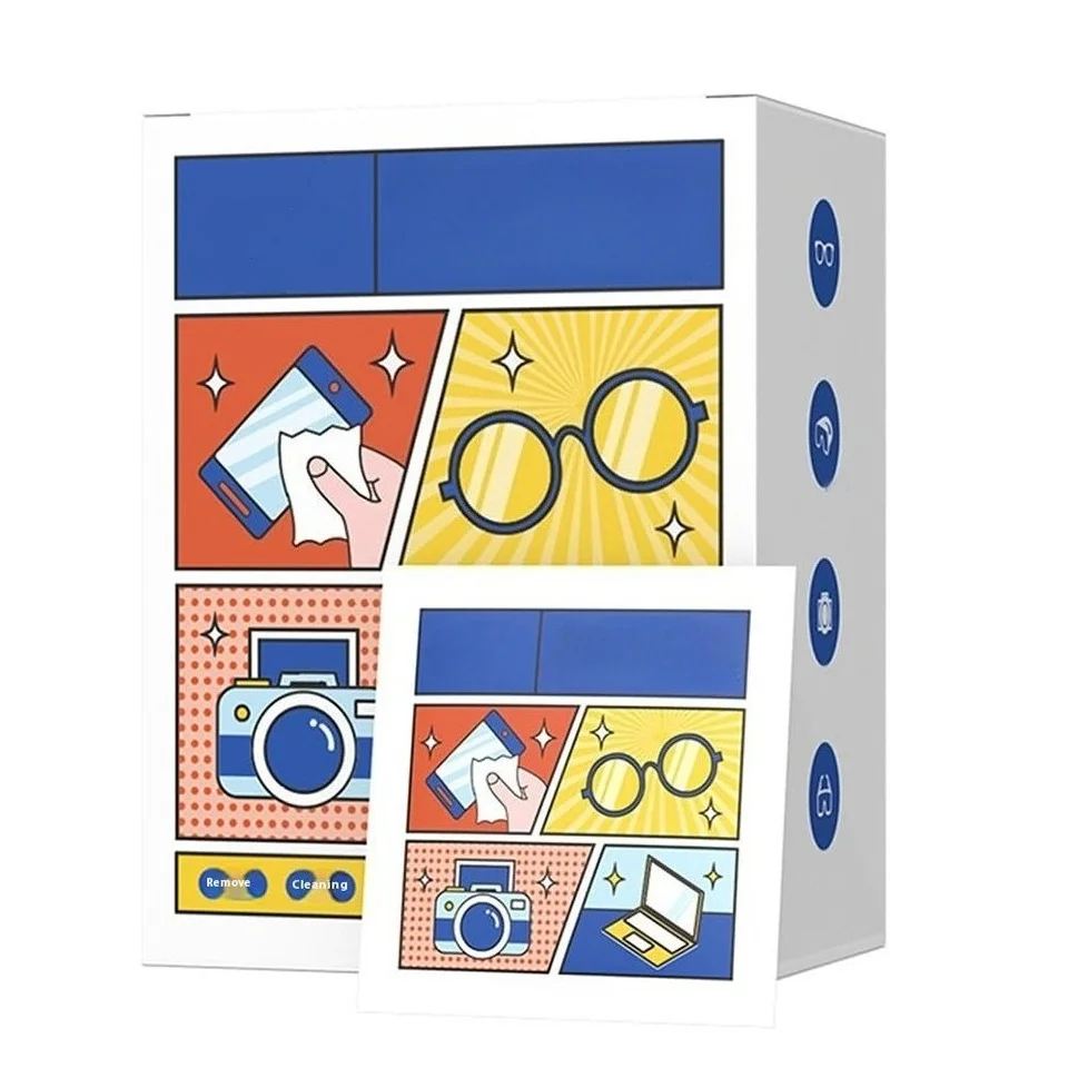 100/200PCS Disposable Lens Cleaning Wipes Glasses Sunglasses Screen Camera Lens Jewelry Metal Cleaning Wipes Tools