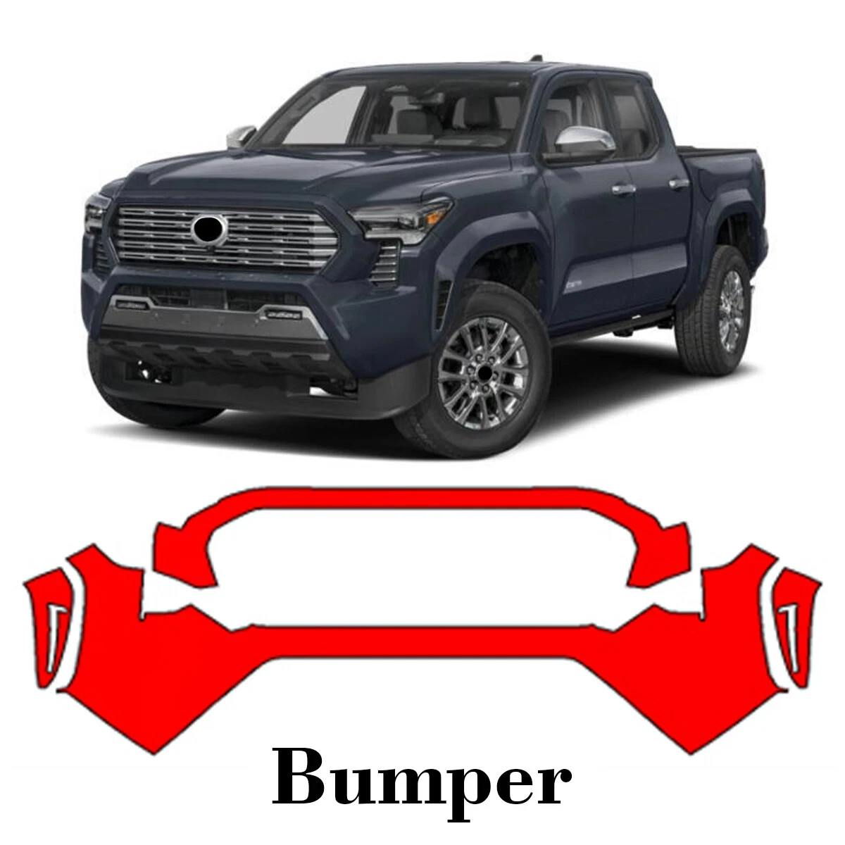 

TPU Scratch-resistant Car Paint Protection Film For Toyota Tacoma 2024-2025 Car Body Front Bumper Transparent Bra Per-cut PPF