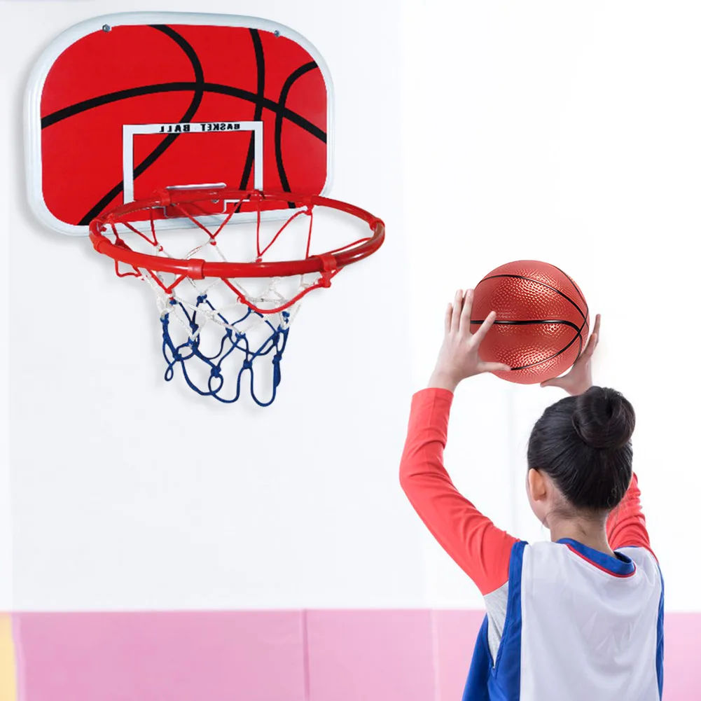 طوق كرة سلة محمول مع كرة ومضخة للأطفال ، مجموعة طوق كرة سلة قابل للتعديل ، لعب داخلي وخارجي