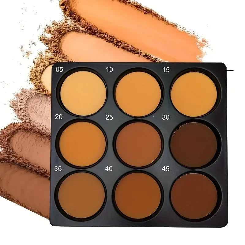 لوحة كونتور مقاومة للماء مكونة من 9 ألوان غير لامعة ثلاثية الأبعاد للتحكم في الزيت وتدوم طويلاً وسهلة المزج المصطبغة للعمق المتوسط