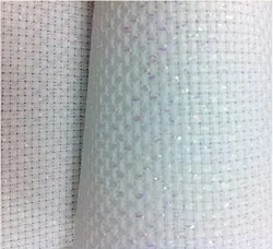 metallic aida Cross Stitch Fabric White/Black/Red/Off-white  50X50cm 14 Count (14 CT)   Best Quality  Aida Cloth