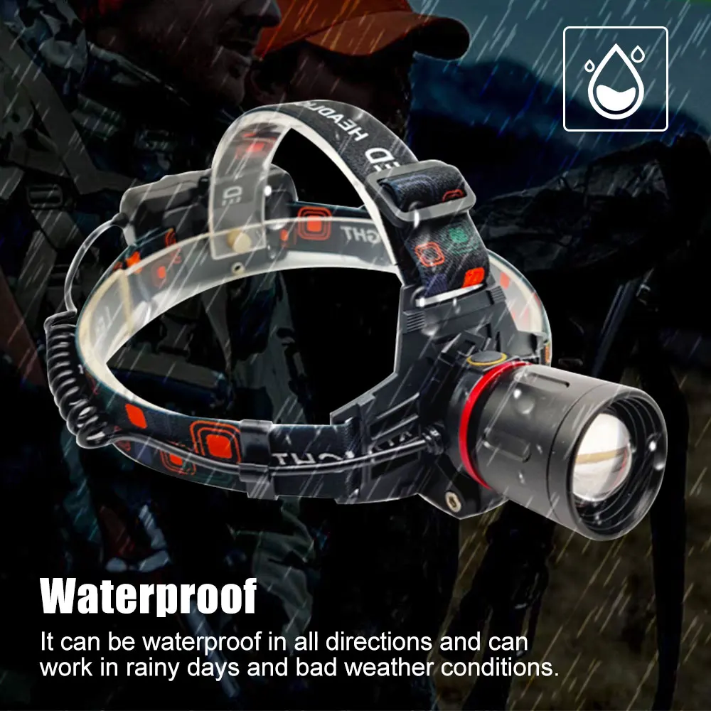 Green/Red/UV 395nm Led Headlamp Waterproof Zoomable Ultraviolet Headlight USB Rechargeable Head Lamp 3 Modes Hunting Flashlight