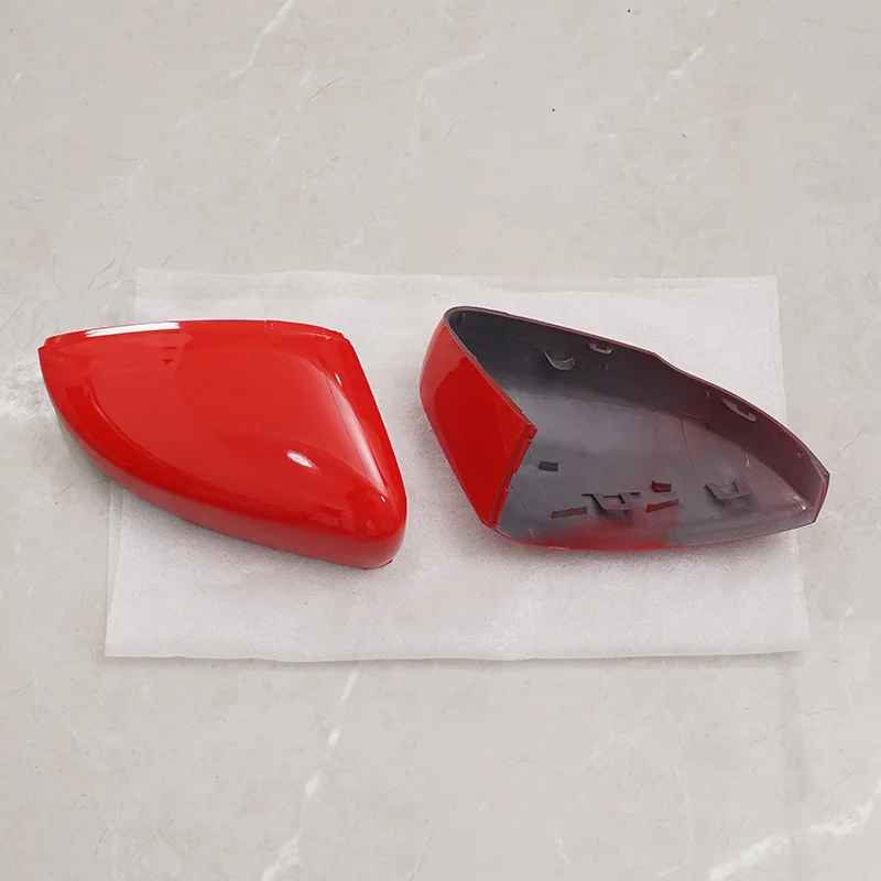 Fit For Volkswagen VW Polo MK5 6R 6C Side Rear view Mirror Cover Replacement Shell Trim Black Red Side Mirror Caps Accessories