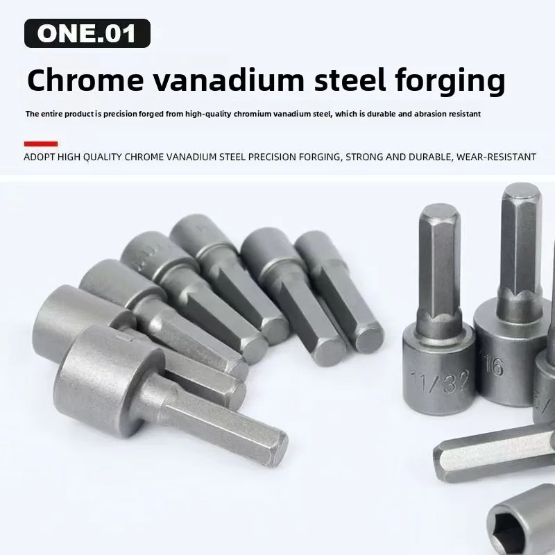 9-14 pieces/set of hexagonal socket, batch head set, nozzle nut, screwdriver set, drill bit set, tool socket image 4