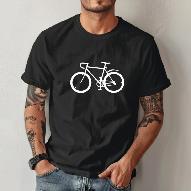 Bike Shirt Bicycle Shirt Gift for Him Bicycle Tshirt Minimalistic Bicycle Cycling Shirt Bike Lover Gift for Her Graphic Tshirts