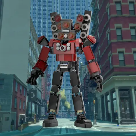 Moc Titan Speakerman el altavoz Titan modelo de Videos divertidos de Anime: Para lego Skibidi Toilet ,172 piezas, bloques de construcción de juguete