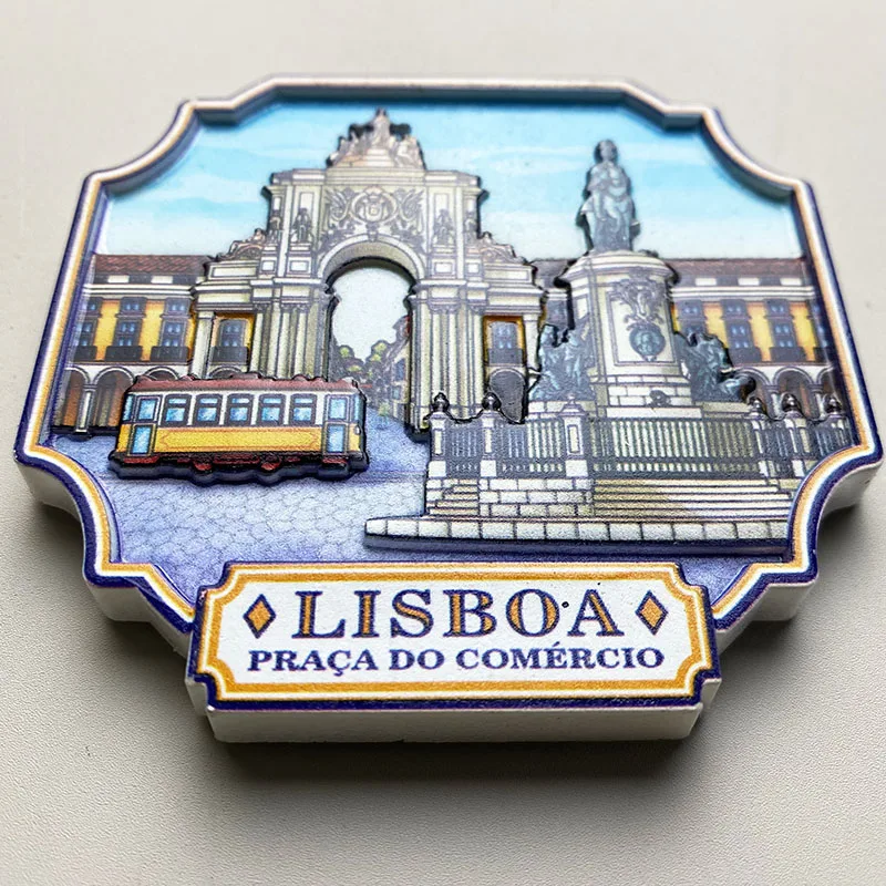 Lisbon, Portugal 3D stereo, refrigerator magnets, tourist souvenirs decoration supplies collection craft gifts