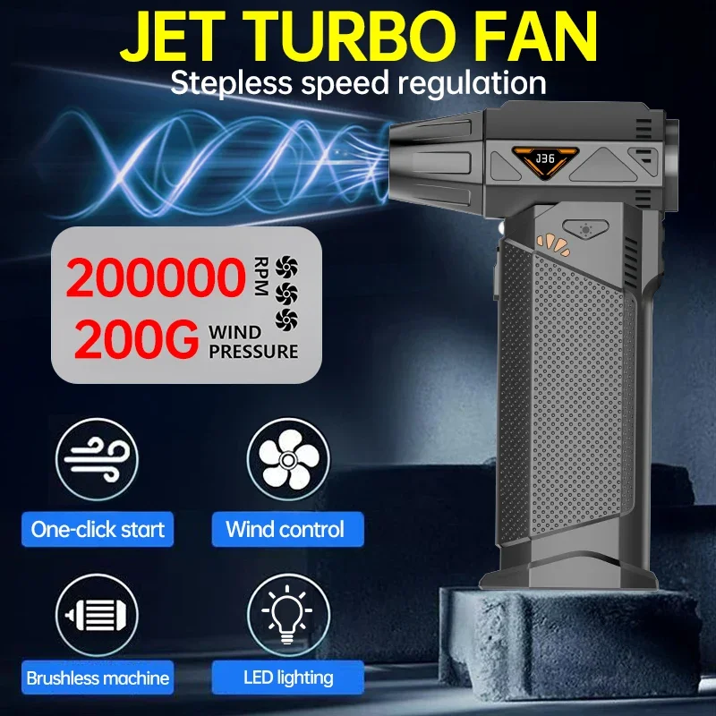

JKUOO Handheld Air Duster Cleaning Tool with Powerful Air Blower 58m/s Strong Winds Brushless Motor Turbo Jet Fan 200000 RPM