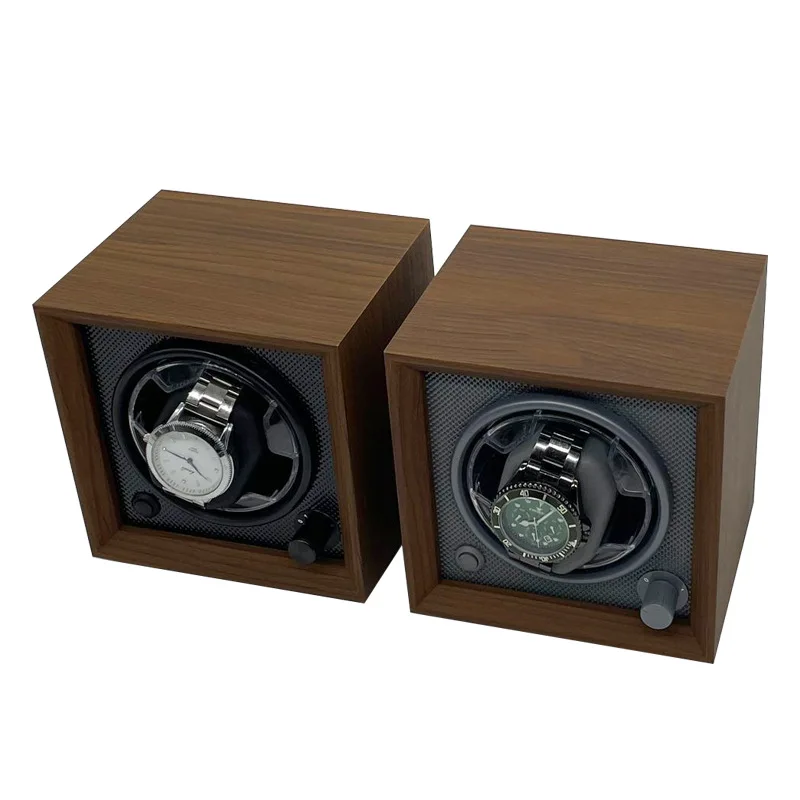 Watch Winder For Automatic Watches, Wooden Automatic Watch Winder Box With Flexible Pillow And LED Atmosphere Lamp Watch Winder