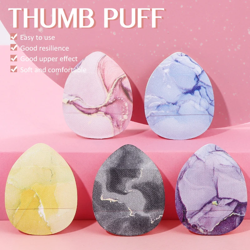 5/10/20Pcs Mini Finger Sponge Puff For Makeup Foundation Powder Detail Face Concealer Cream Blend Cosmetic Sponges Accessories