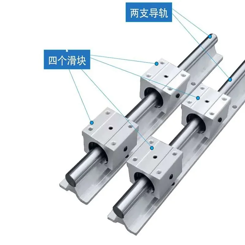 Guide SBR 2pcs Linear Guide Rail SBR35 Length 600mm- 950mm + 4pcs SBR35UU Linear Bearing Blocks For CNC Part